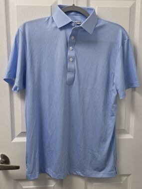 Collars and Co New NWOT Dress Collar Polo Shirt Blue Houndstooth S Small